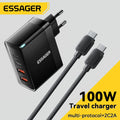 Essager 100W USB Type C Charger 65W PD Quick Charge4.0 3.0 T