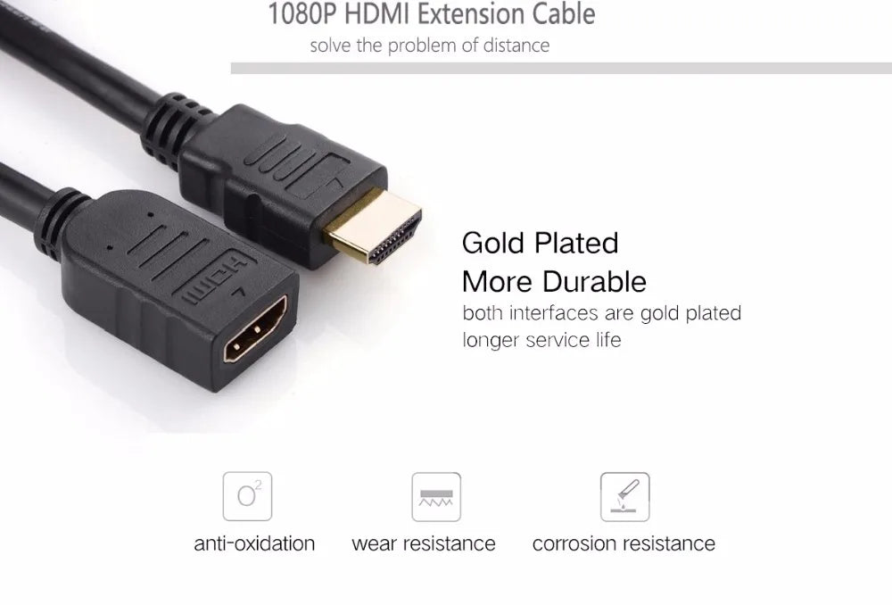 HDMI-compatible Extension Cable male to female 3D 1.4v Exten