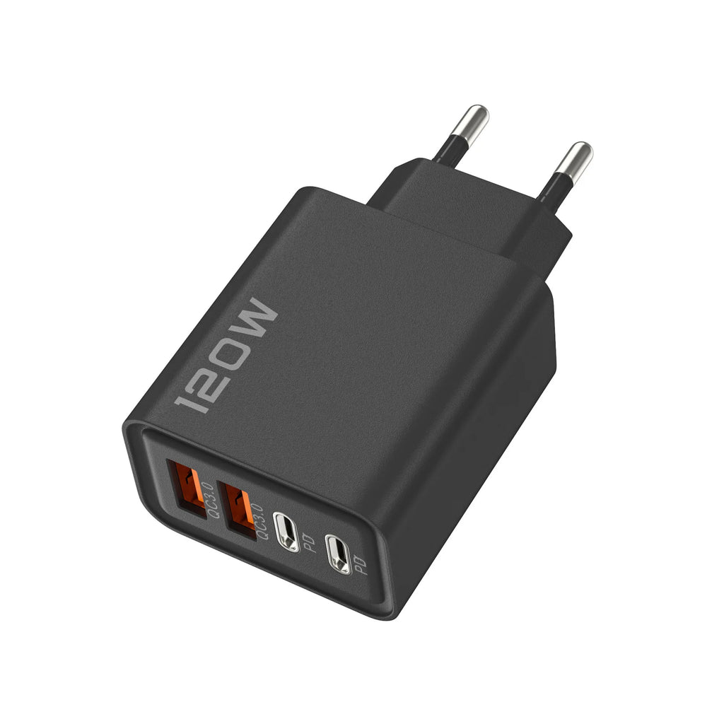 Total 120W Fast Charger USB Type C Cable Fast Charging Phone Power Adapter For iPhone Xiaomi Samsung Quick Charge Wall Charger