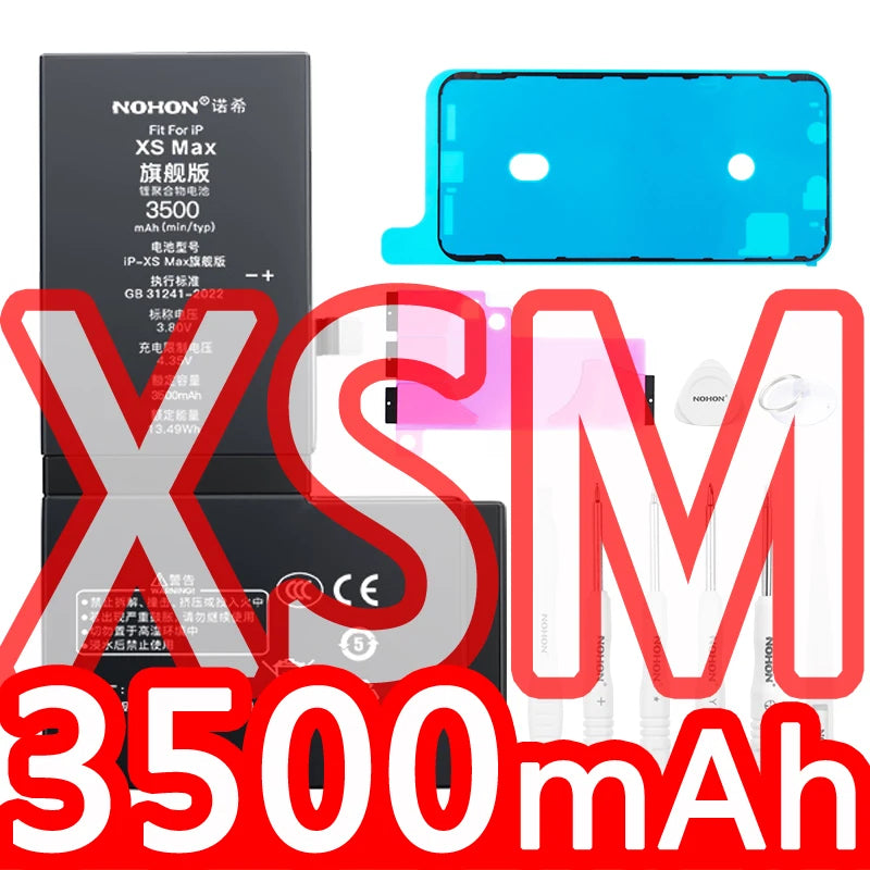 NOHON High Capacity Phone Battery for iPhone 13 13Pro 12 Pro 11 X XR XS 12Mini 13PM 15Pro MAX 14 SE SE2 SE3 Replacement Bateria