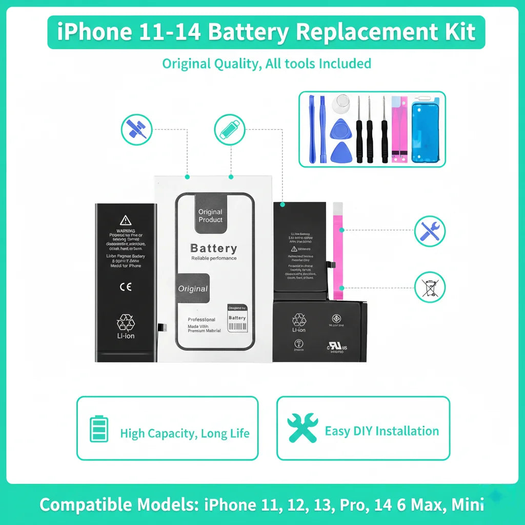 0 Cycle Replacement Battery for iPhone 11 12 13 14 Pro Max M
