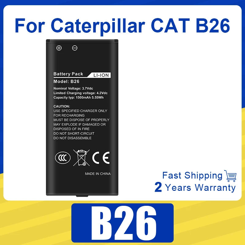 XDOU B26 1500mAh New Replace Battery For Caterpillar CAT B26