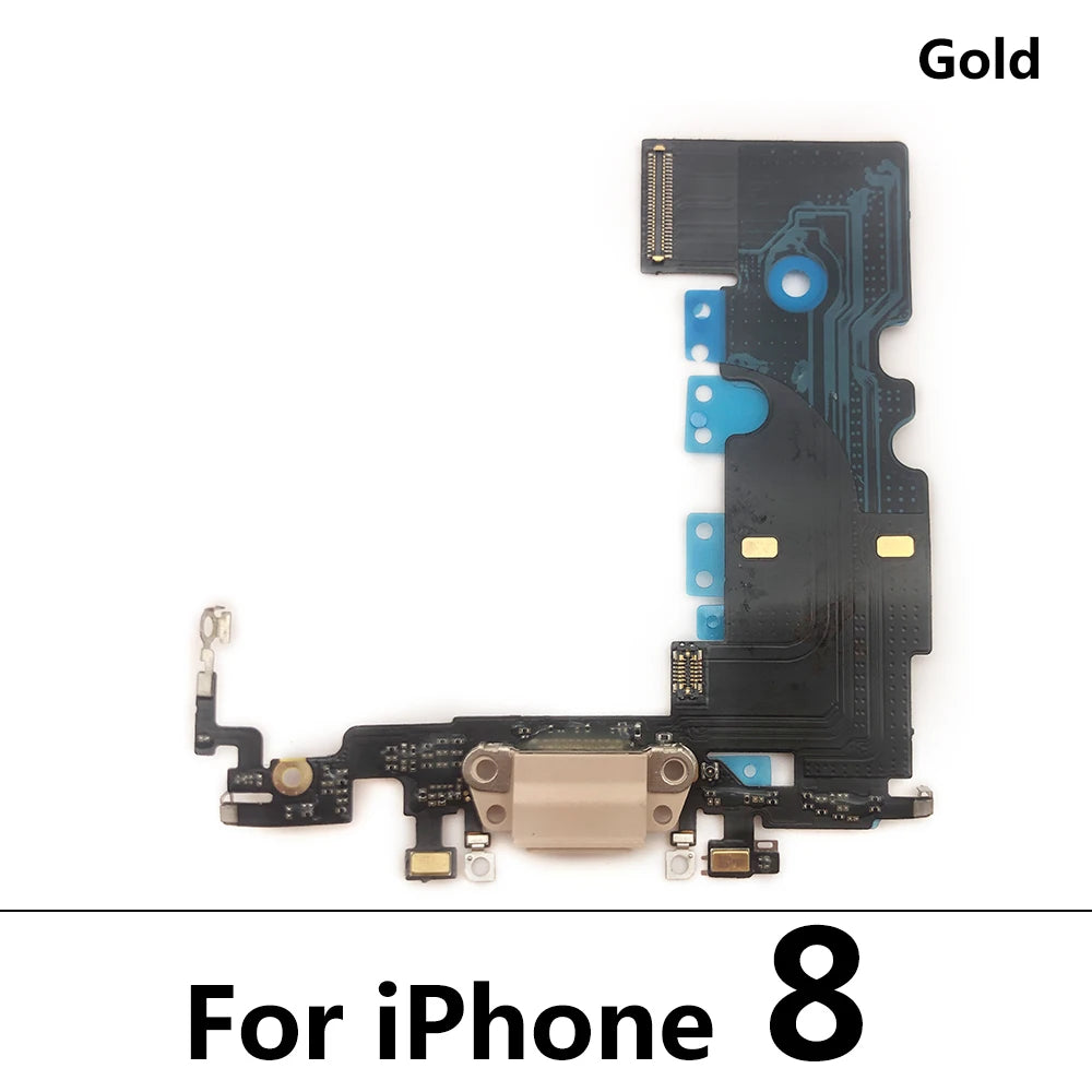 For Iphone 6 6S 7 8 Plus Dock Connector Micro USB Charger Charging Port Flex Cable Microphone Board Replacement Parts