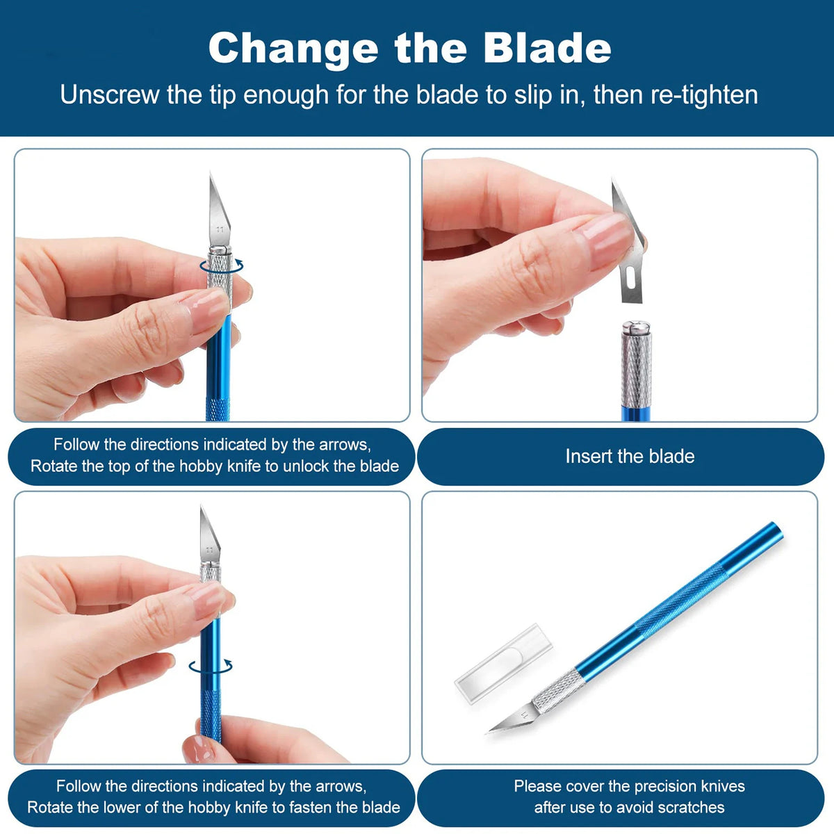 Non-Slip Metal Scalpel Knife Tools Kit Cutter Engraving Craf