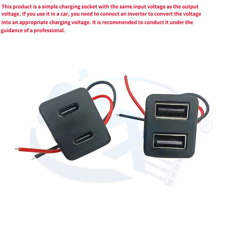 USB 2.0 Connector Female Socket Dual Layer Type C and USB Po