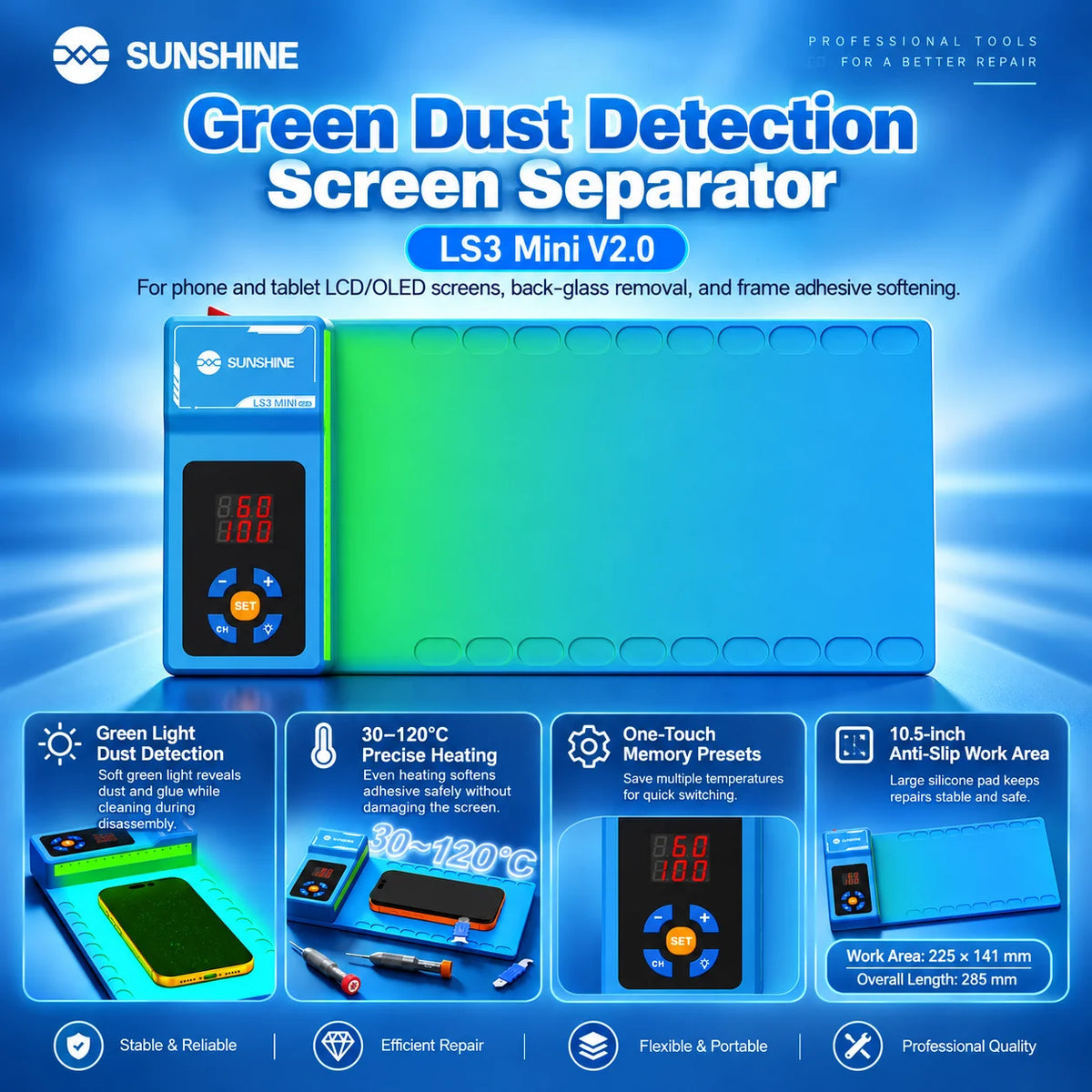 SUNSHINE LS3Mini V2 LCD Screen Separator Heating Table Separ