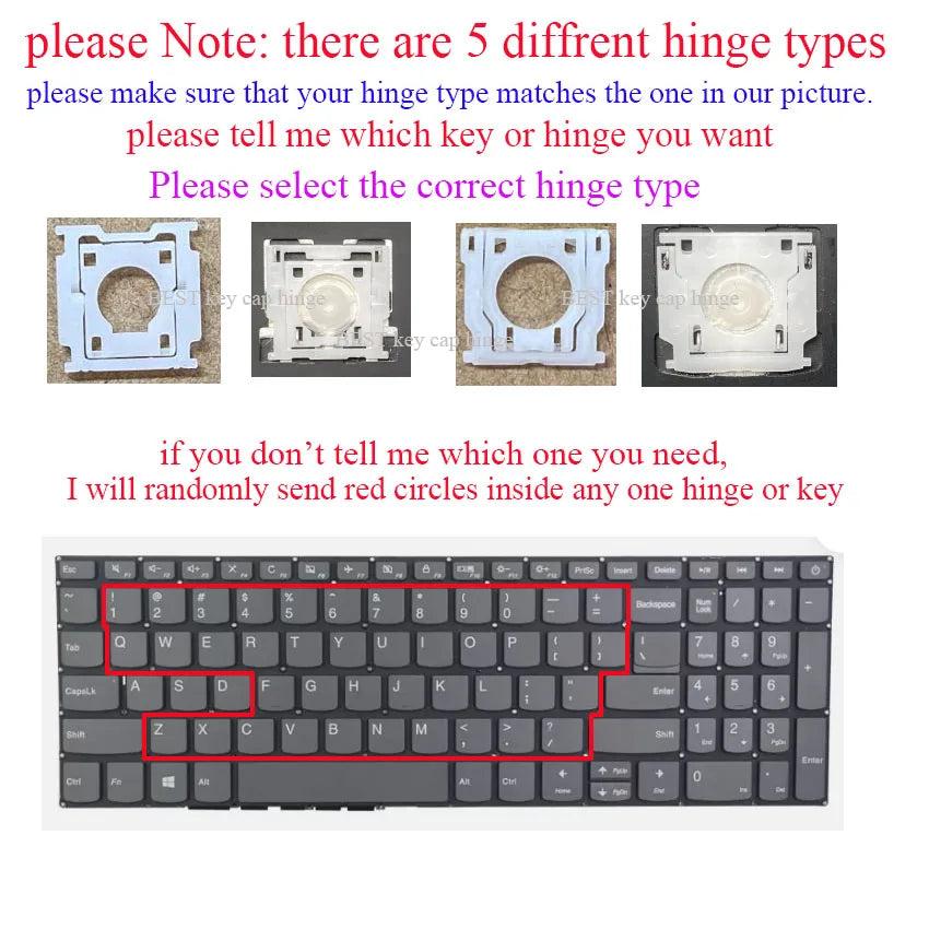 Key cap hinges Clip For Lenovo V15-IGL 82C3 V15-ADA V15-IIL 