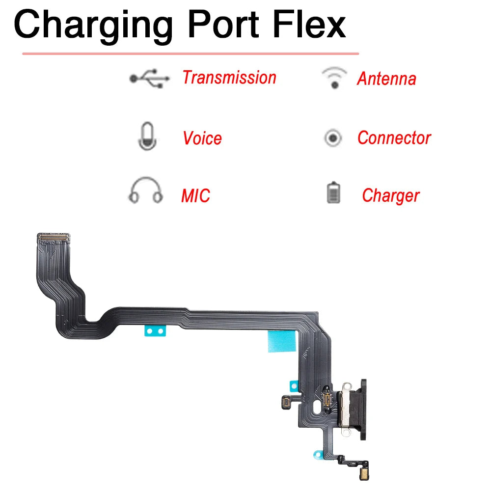Charging Port Flex For iPhone X XR XS Max USB Charger Dock C