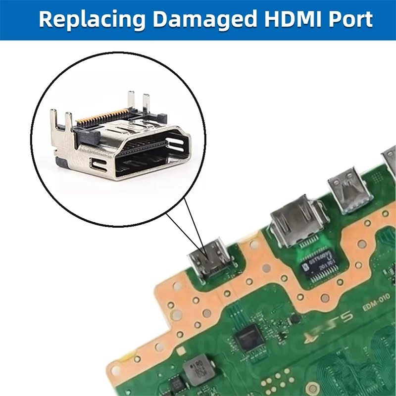 1PCS Replacement HDMI Port Replacement for PS5 PS4 Old Fat &