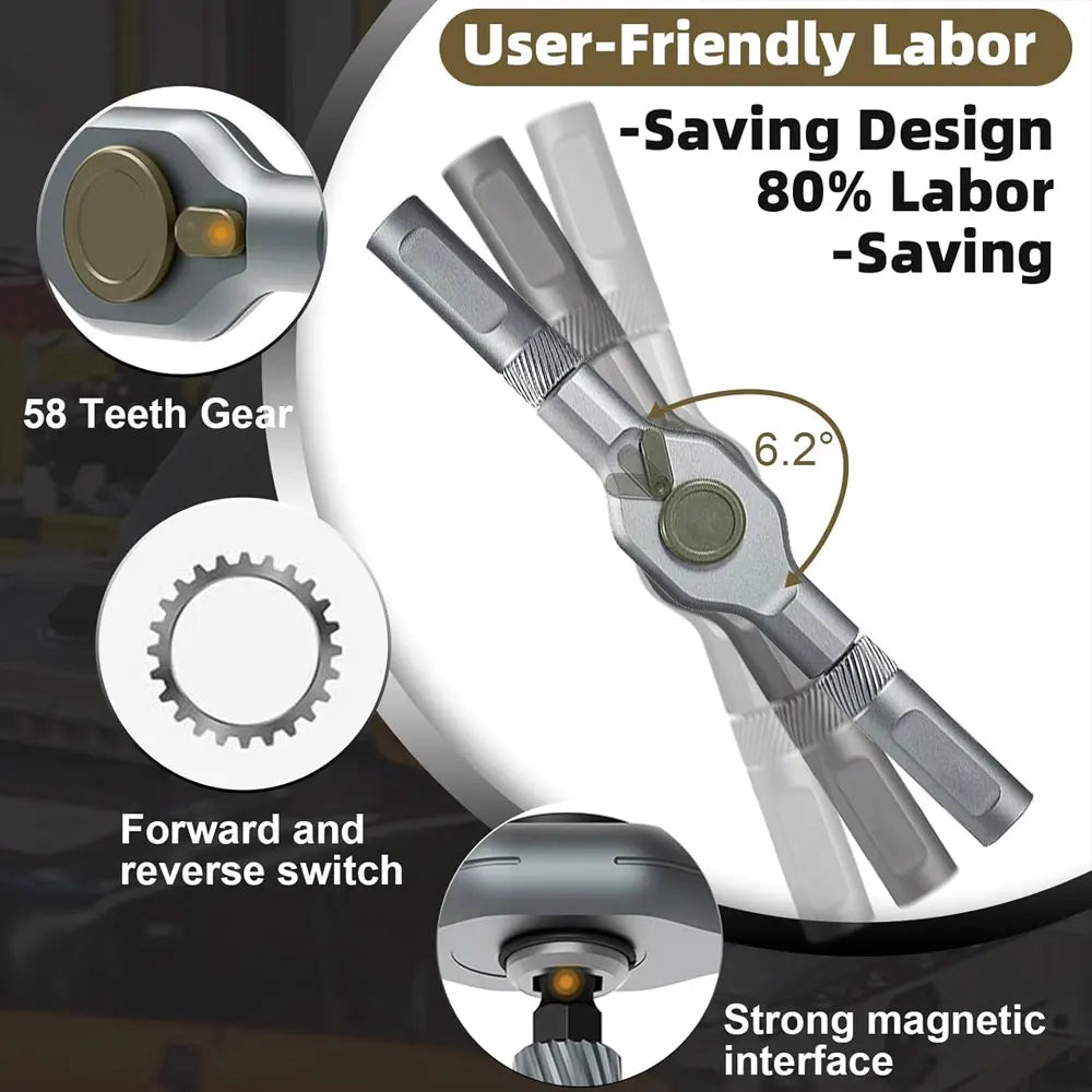 50-in-1 Magnetic Ratchet Screwdriver Set DIY Ratchet Handle 