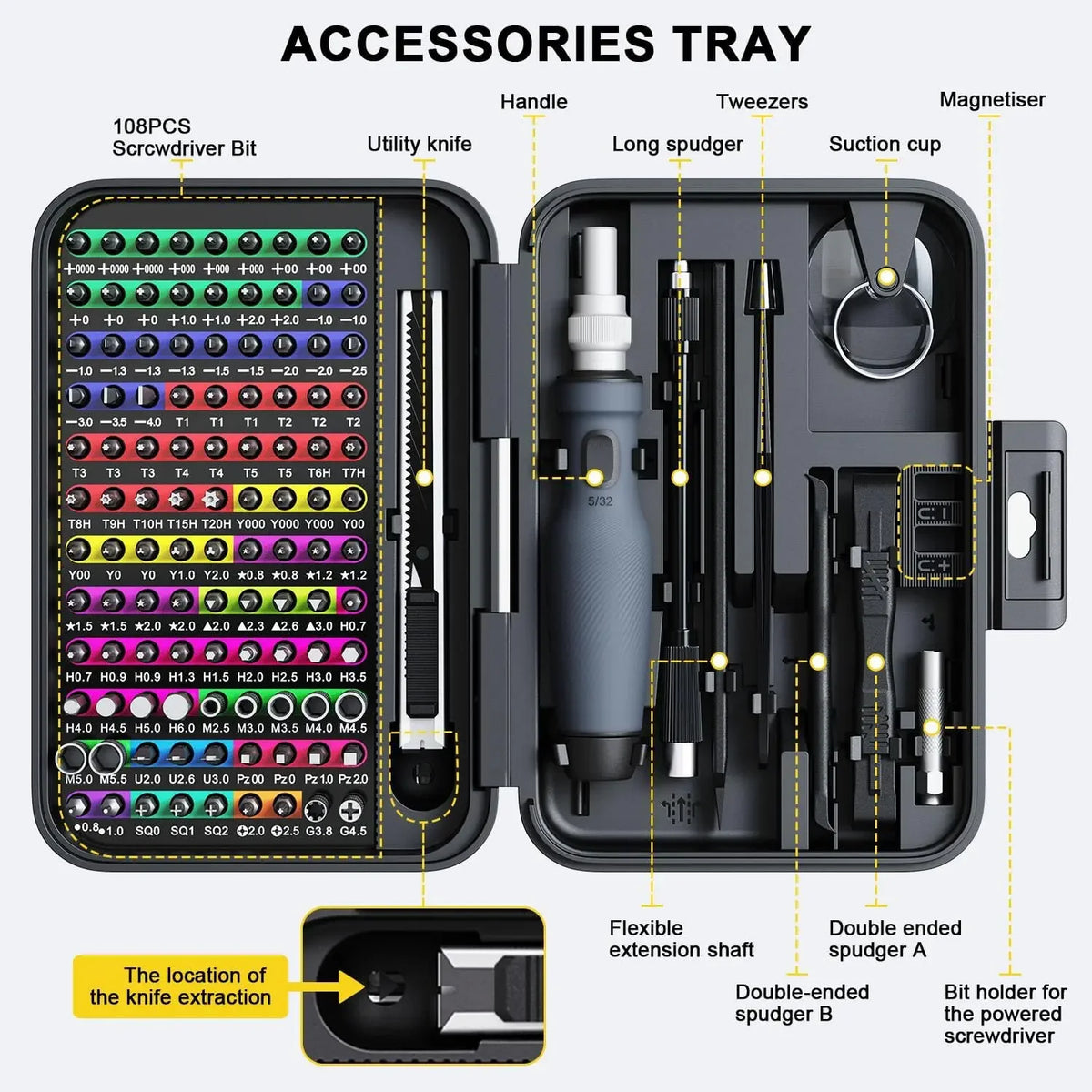 Mini Precision Screwdriver Set 132 in 1 Micro Magnetic Repai