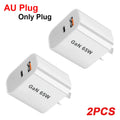 55w 65w AU Plug Fast USB Charger Type C Charger for Xiaomi Redmi iPhone Samsung SmartPhone Quick Charging Adapter PD Wall Charge