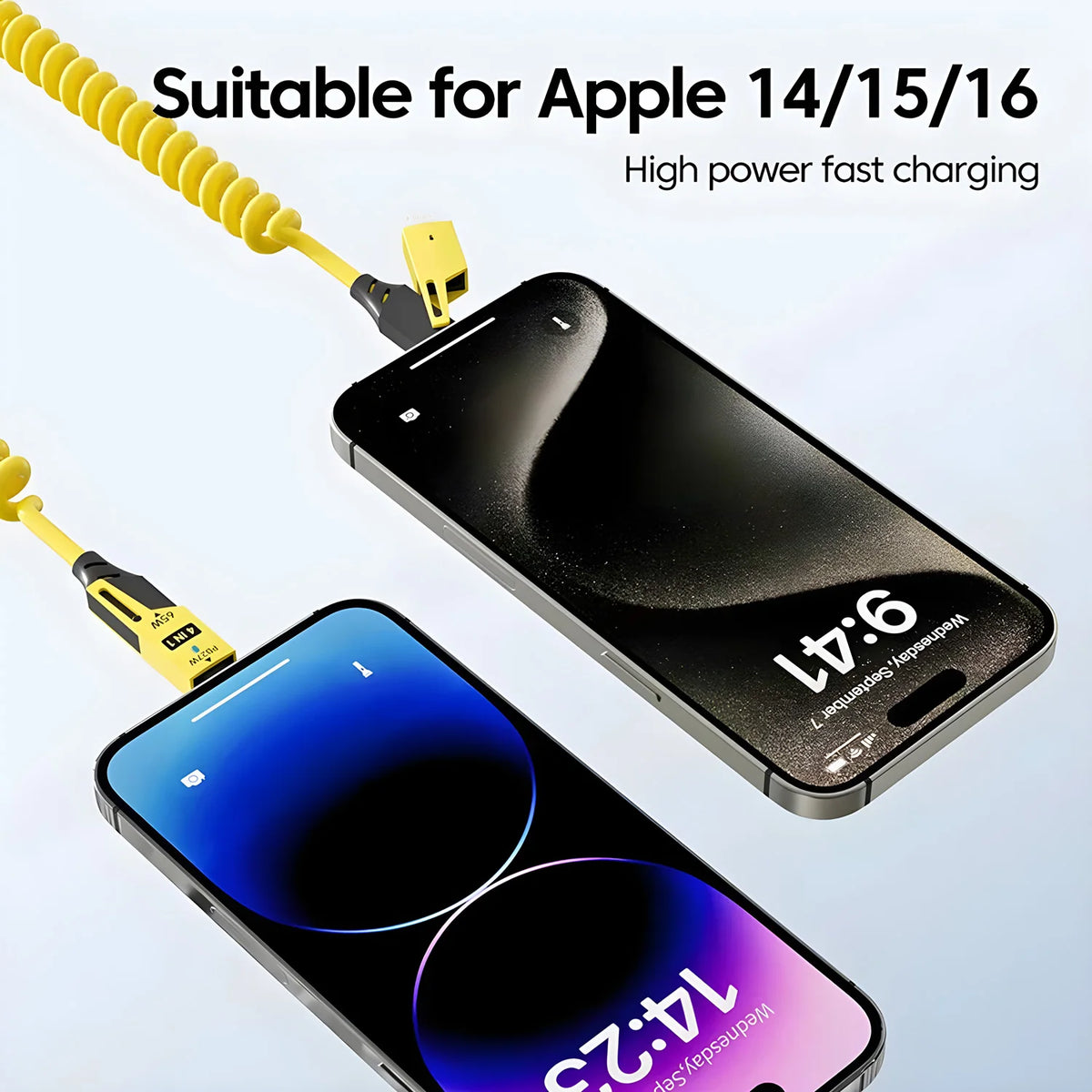 65W Quick Charger Spring USB Cable 4 in 1 Spring Data Cable 