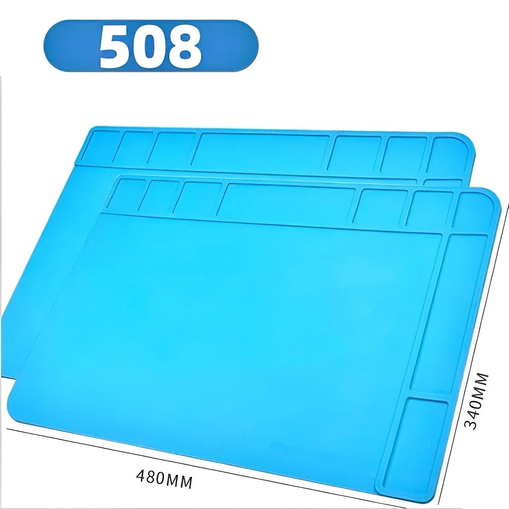 Magnetic Mat Silicone Repair Mat Circuit Board Soldering Pad Heat Resistant 932 F Anti-Static for ESD Iron Phone Repair