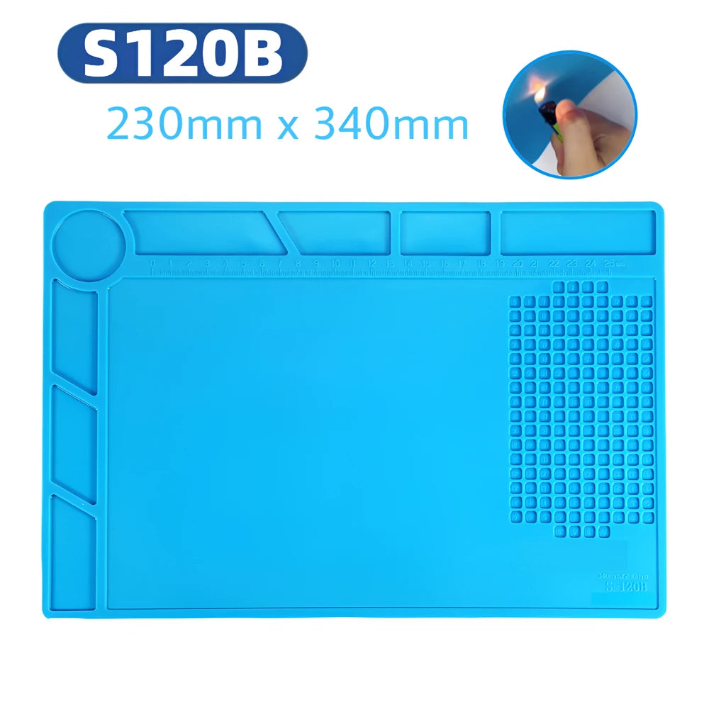 ESD Heat Insulation Soldering Mat Computer Phone Repair Tool Kit Working Silicone Repair Pad Heatresistant Maintenance Tool Kit