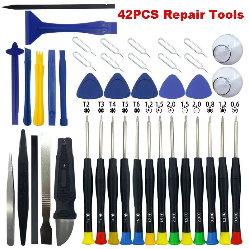 40 in 1 Mobile Phone Repair Tools Disassemble Repair Set for iPhone Screwdriver Combination Skid Multi Function Disassembly Kit