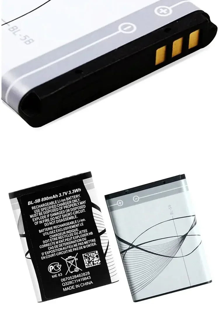 BL-5B 890mAh Rechargeable Lithium Battery Compatible For Nok