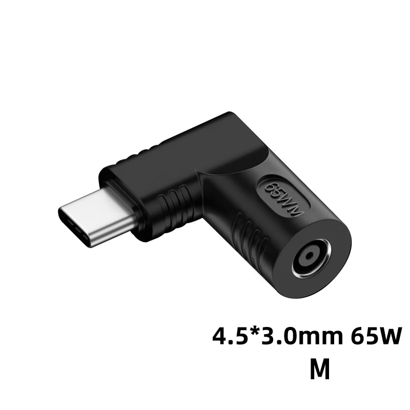 DC to Type C PD Power Jack Connector Universal Laptop Charger to 65W USB C PD Adapter Converter for Macbook POCO Samsung Xiaomi