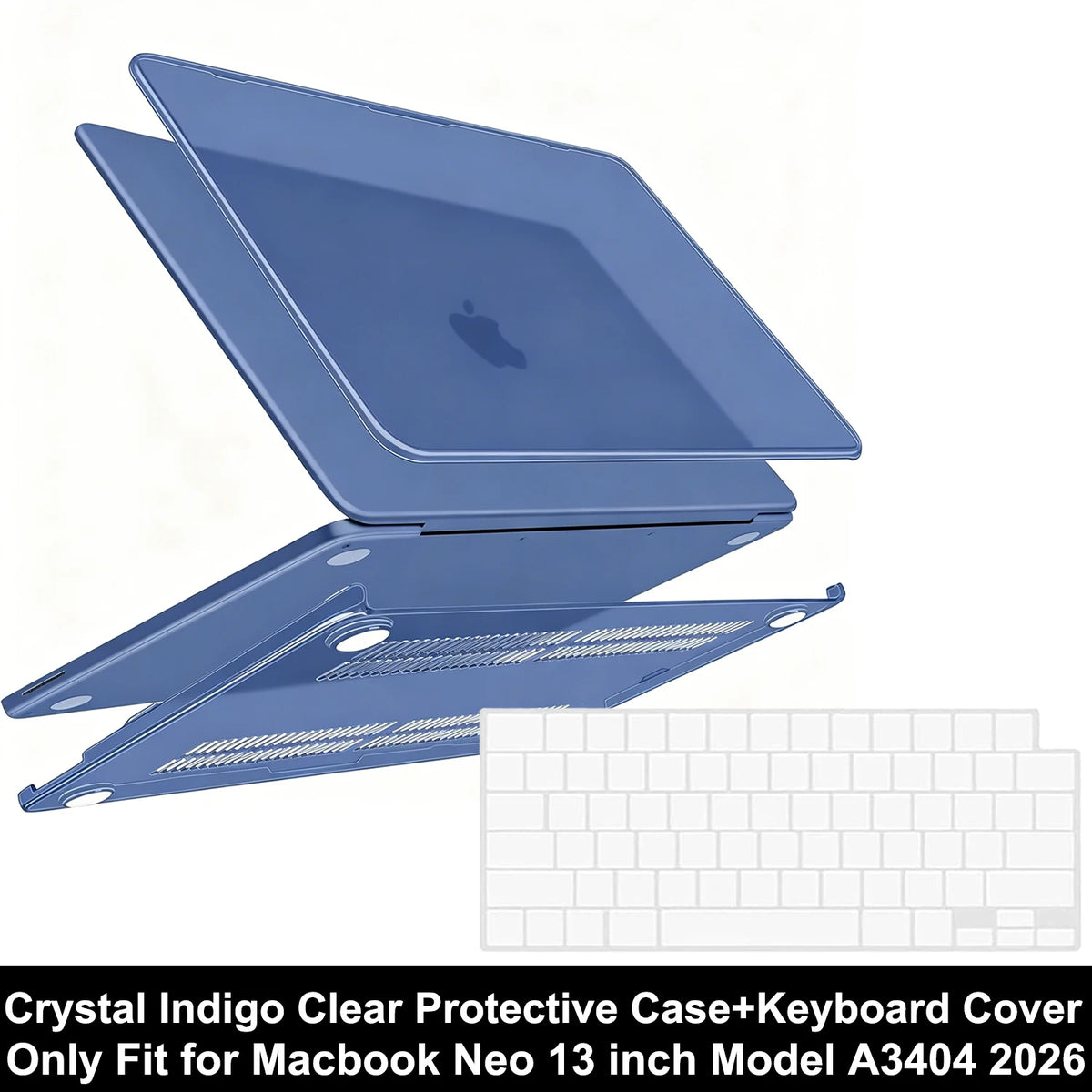 Ultra-Thin Crystal Case For MacBook Neo Case 13 inch 2026 Release Model A3404 Hard Shell Case&Keyboard Cover&Screen Protector