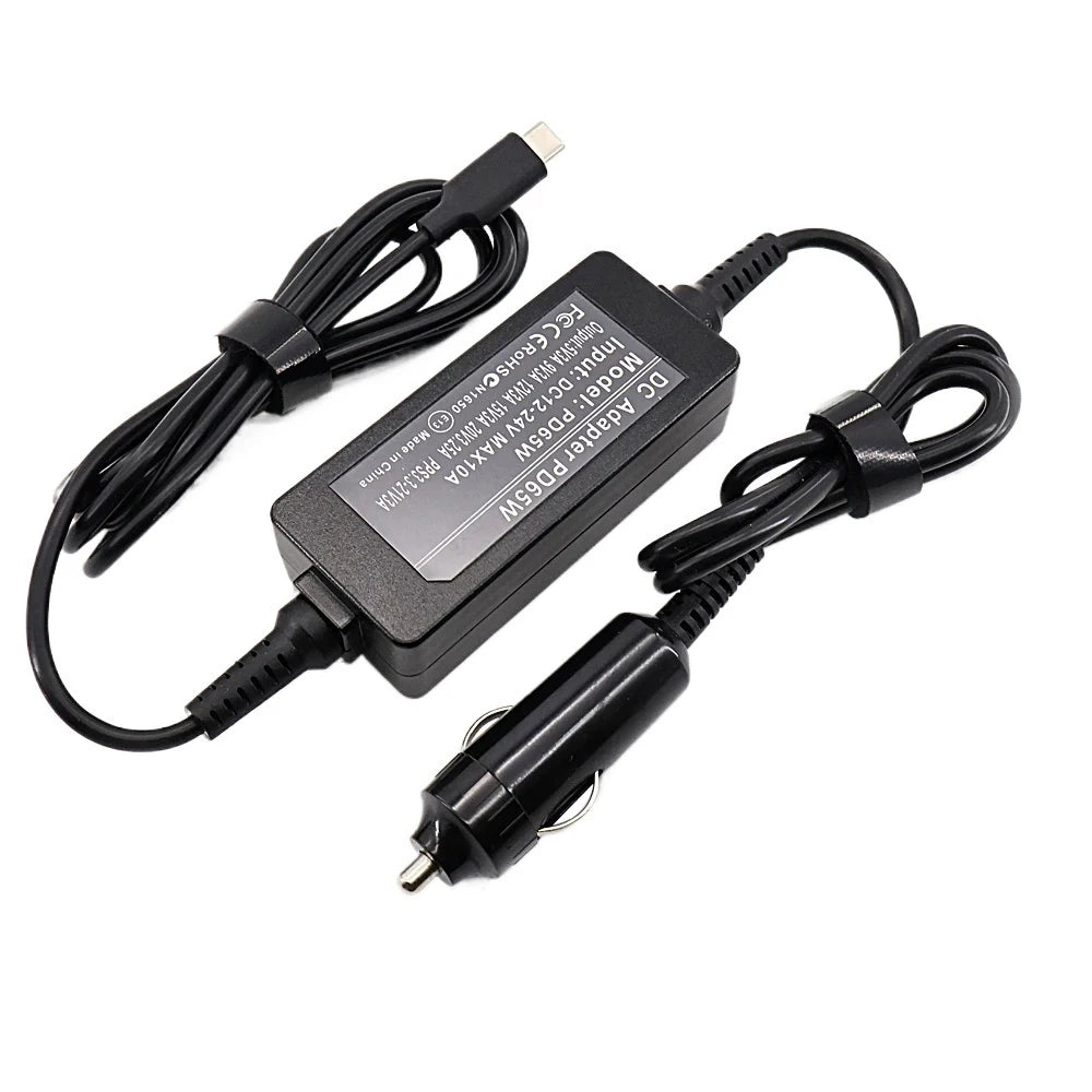 P D65W 20V3.25A Type C Car Charger Universal 12V-24V USB C L