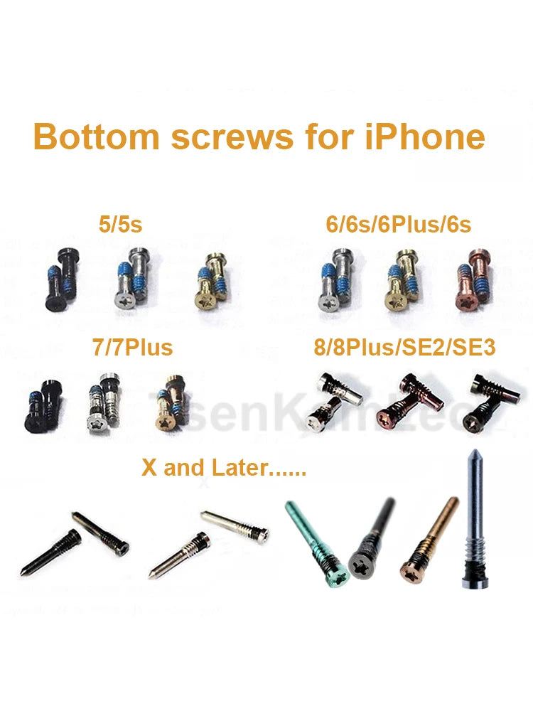 2Pcs Pentalobe Screws Compatible with iPhone 14/13/12 Pro Ma
