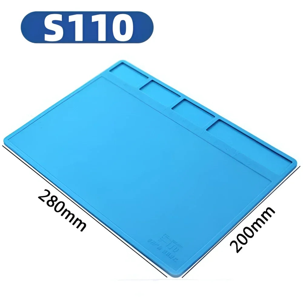 Magnetic Mat Silicone Repair Mat Circuit Board Soldering Pad Heat Resistant 932 F Anti-Static for ESD Iron Phone Repair