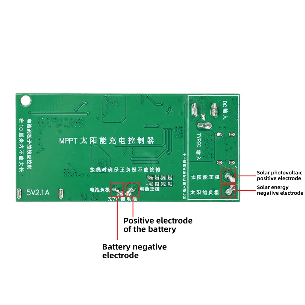 MPPT Solar Charger Control Board 5V 2.1A USB Output Anti Rev