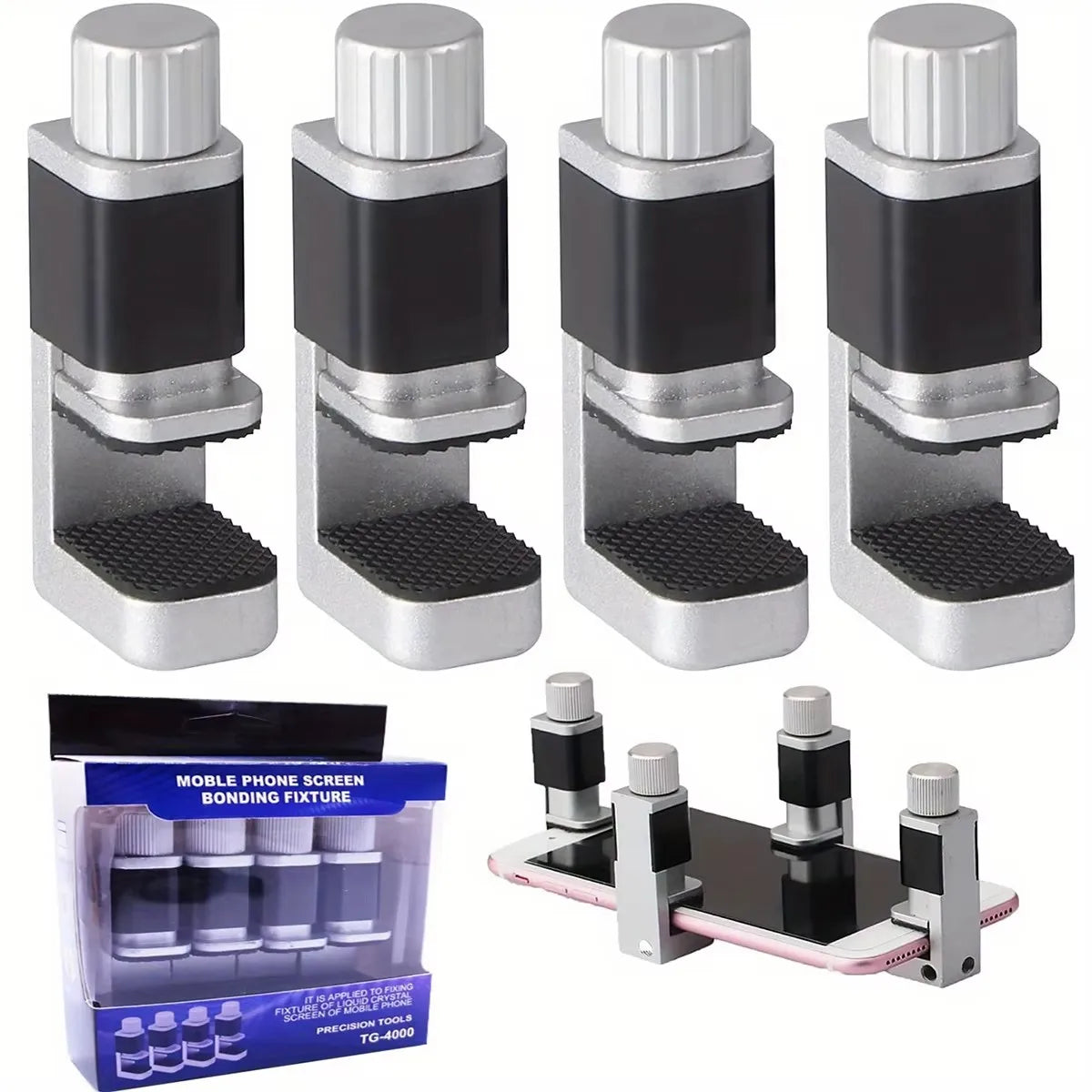 4pcs Phone Repair Clamp for Screen Repair Adjustable Fasteni