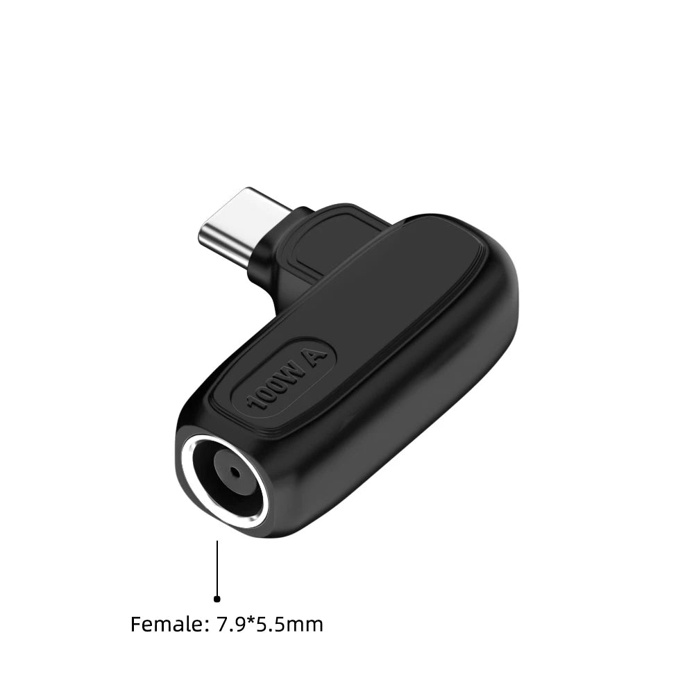 65W 100W DC Universal Laptop Charger to USB C Type C PD Trigger Power Adapter Connector Converter for MacBook Xiaomi Samsung