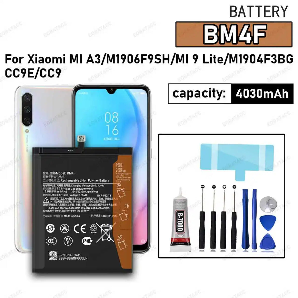 New High Quality BM4F Battery For XIAOMI MI A3/M1906F9SH/MI 
