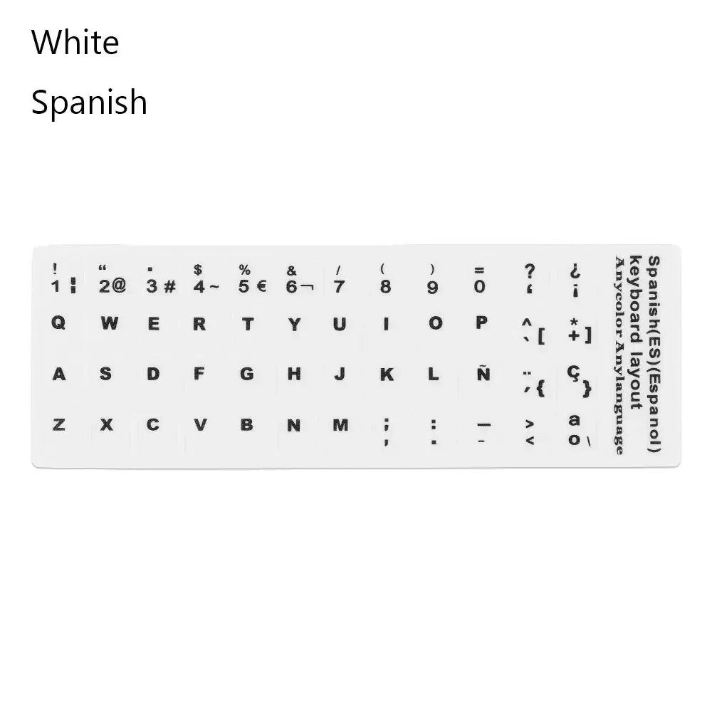 DIY Multi-language Keyboard Stickers Spanish/English/Russian/Deutsch/Arabic/Italian/Japanese Letter Replacement For Laptop PC