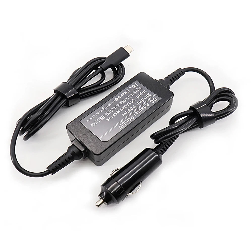 12V-24V 65W USB C Type C Universal Laptop Car Charger for Ma