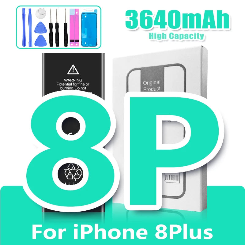 Battery for iPhone 6S 6 Plus 7 8 X XR XS Max 11 11 Pro Mobile Phone Replacement Cell High Capacity with Free Tools Set DIY