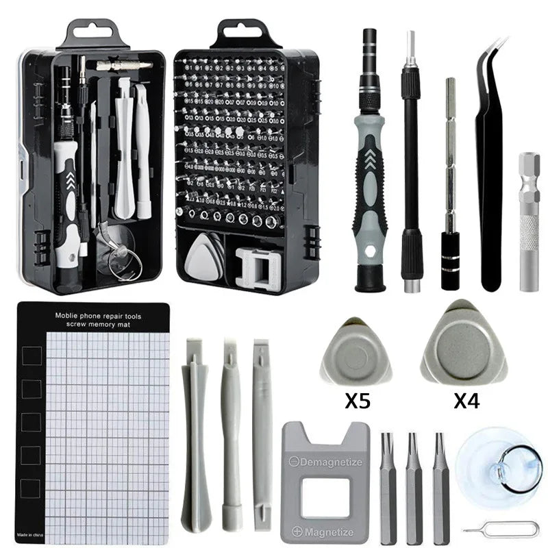 115 Pcs Precision Disassembly Repair Tool Kit Professional S