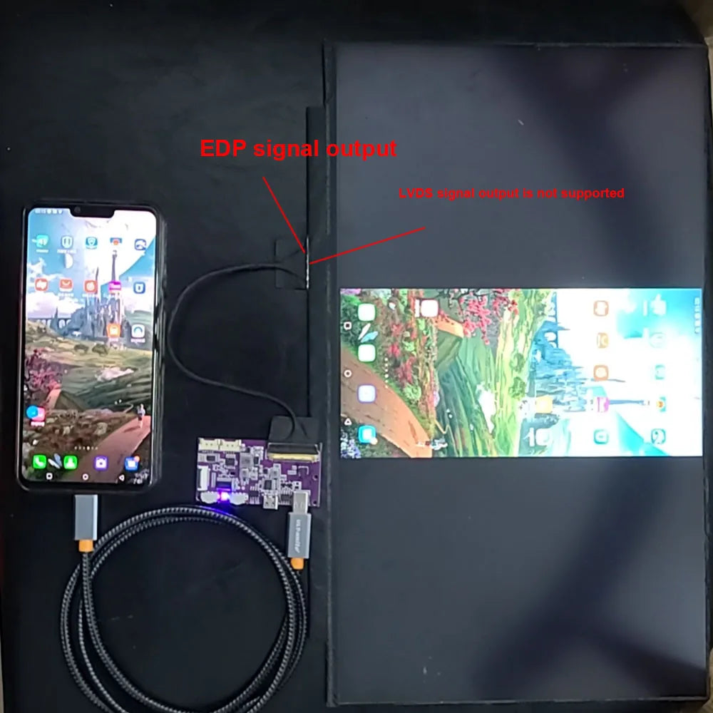 Isdn USB Type-C To EDP Driver Board EDP Signal 2K 4k 30PIN 4