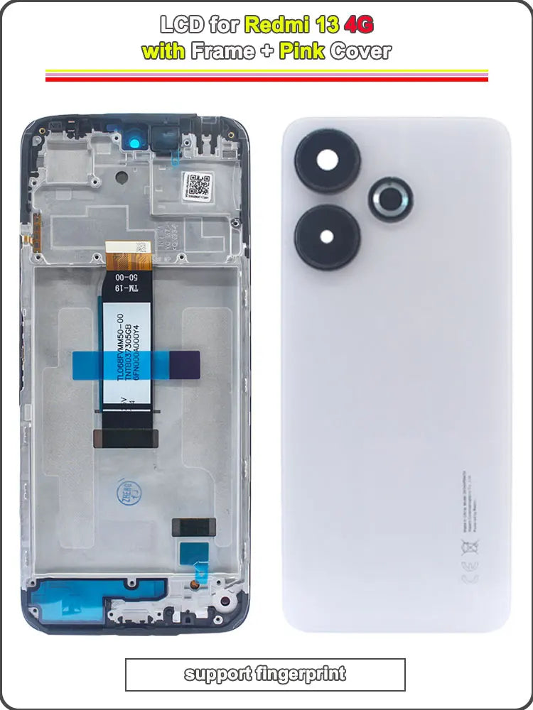 NEW LCD for Redmi 13 4G Phone Display Touch Screen Assembly Replacement for Redmi 13 4G 24040RN64Y Phone LCD with Frame