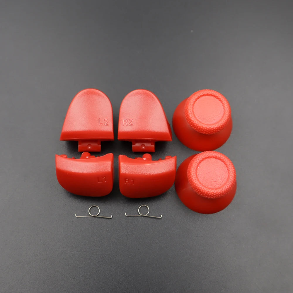 1Set BDM-030 Joystick Thumb Caps & R1 L1 R2 L2 Game Trigger Buttons with Spring for PS5 V3.0 Controller Replace Part