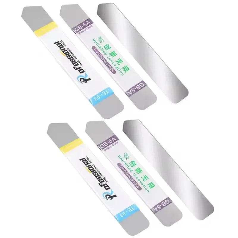 1-6Pcs Metal Flat Soft Blade Crowbar Pry Opener Repair Kit for Mobile Phone Broken Screen Glue Removal Battery Opening Tools
