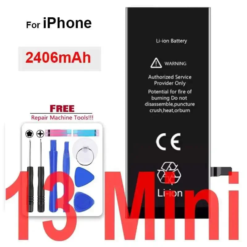 Li-ion Battery For iPhone 11 12 13 14 15 Pro Max Mini Plus S