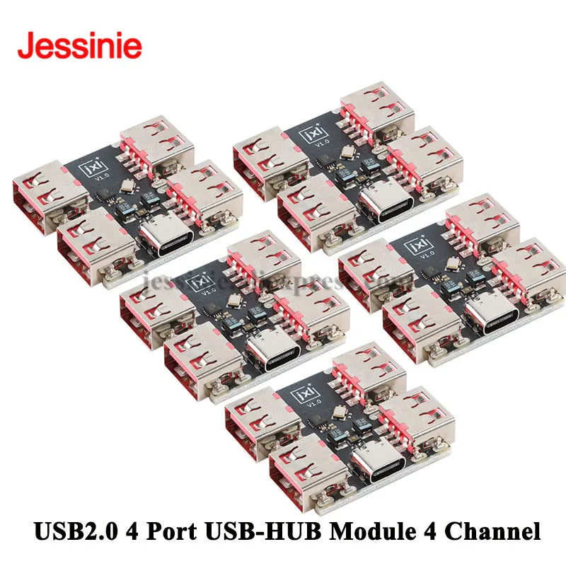 5pcs/1pc USBHUB USB 2.0 to 4 7 Channel Ways Hub PCB Module USB2.0 Splitter USB-HUB Type-C Extender Expansion Board 4 Port 40MB/S