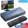 Navceker 4K HDMI Quad Screen Multiviewer 4x1 2x1 3x1 HDMI PI