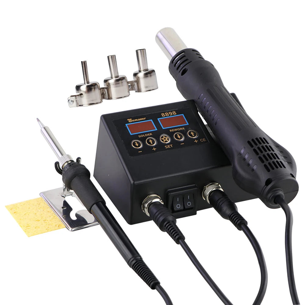 SMD Soldering Iron Hot Air 2 in 1 BGA Rework Solder Station 