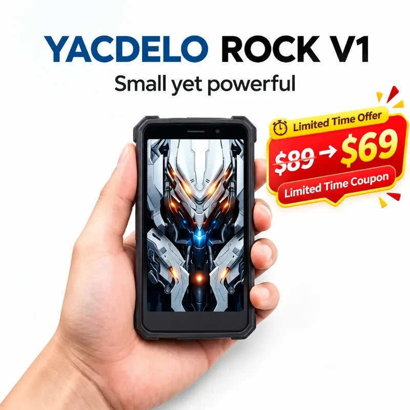 YACDELO ROCK V1 Mini Smartphone Compact Size 4.96 Display 3G