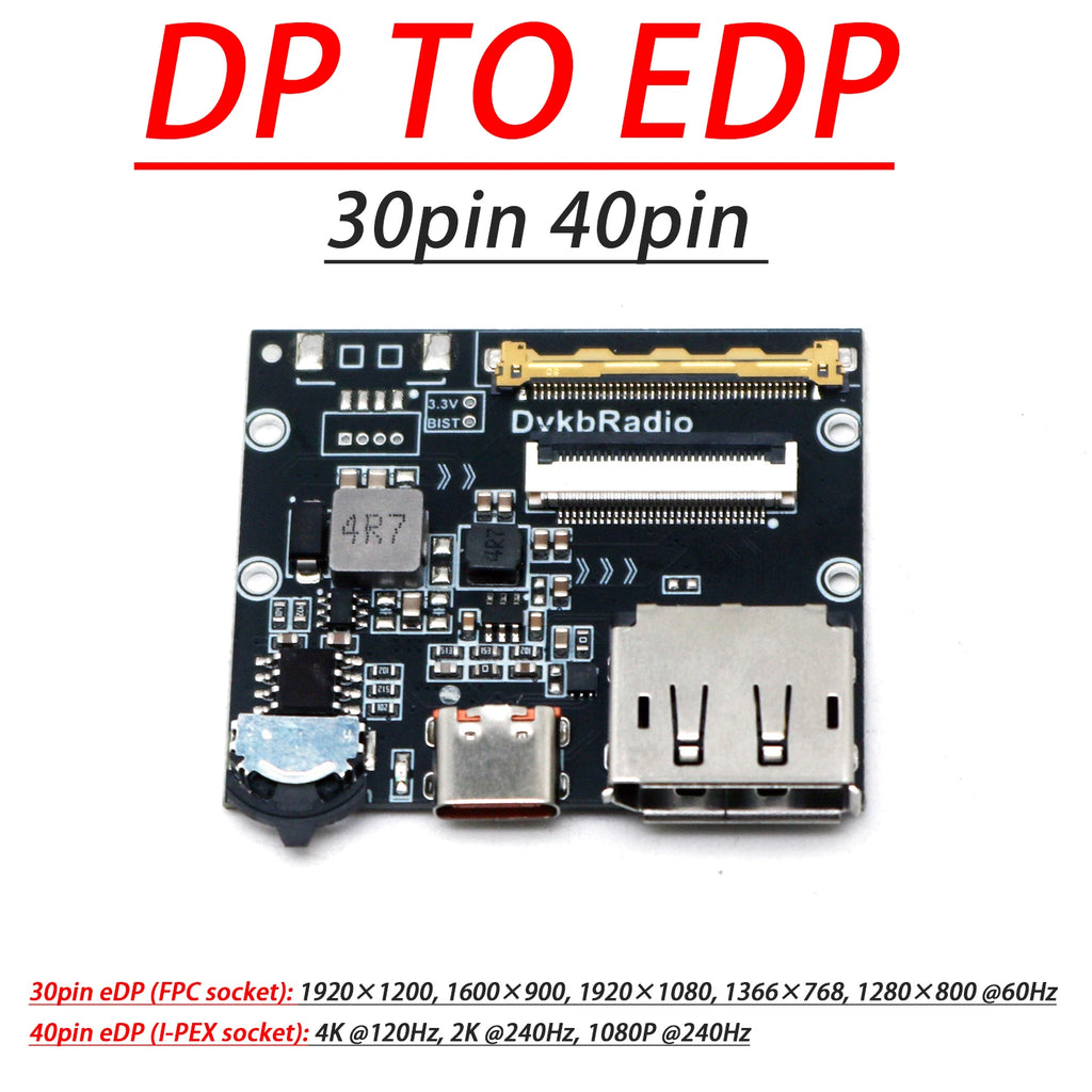 2K 4K 30pin 40pin EDP Driver Board 2K 4K Video DP TO EDP Sig