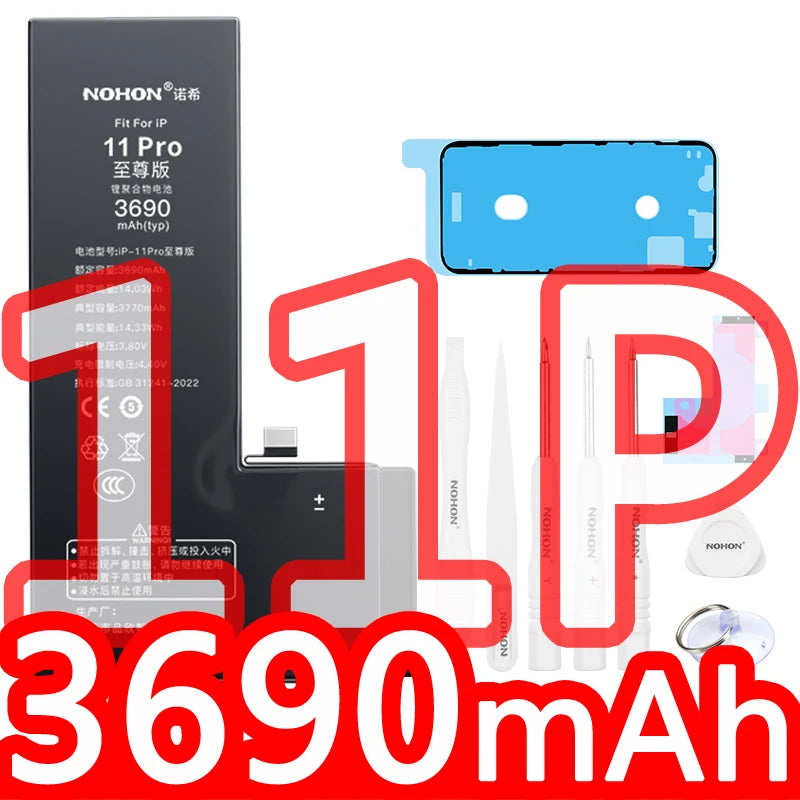 NOHON Phone Battery for iphone 5 6S 7 8plus X Xr Xs Max 11 12Pro 13 14 plus 15 15Pro MAX 12Mini SE Original Replacement Bateria