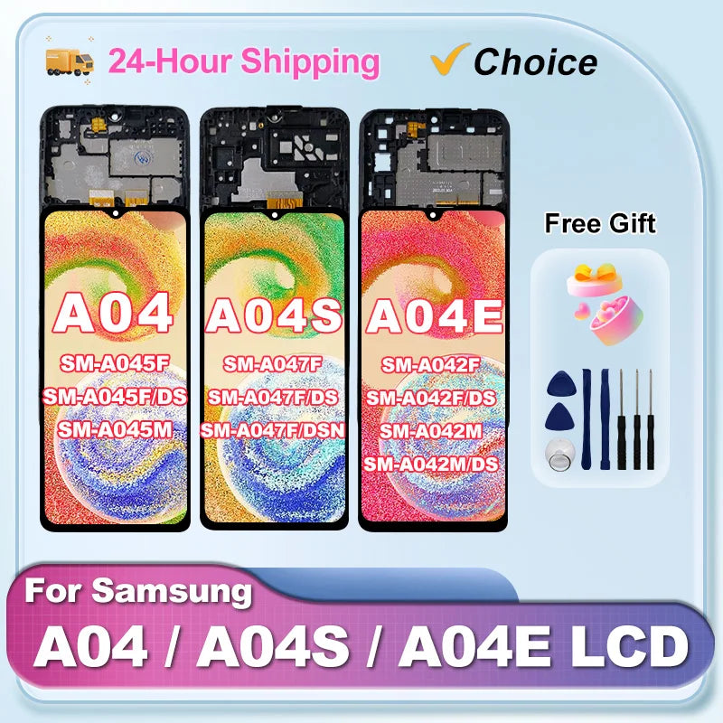 A045 For Samsung Galaxy A04 LCD A045F Display A04S A047 A047