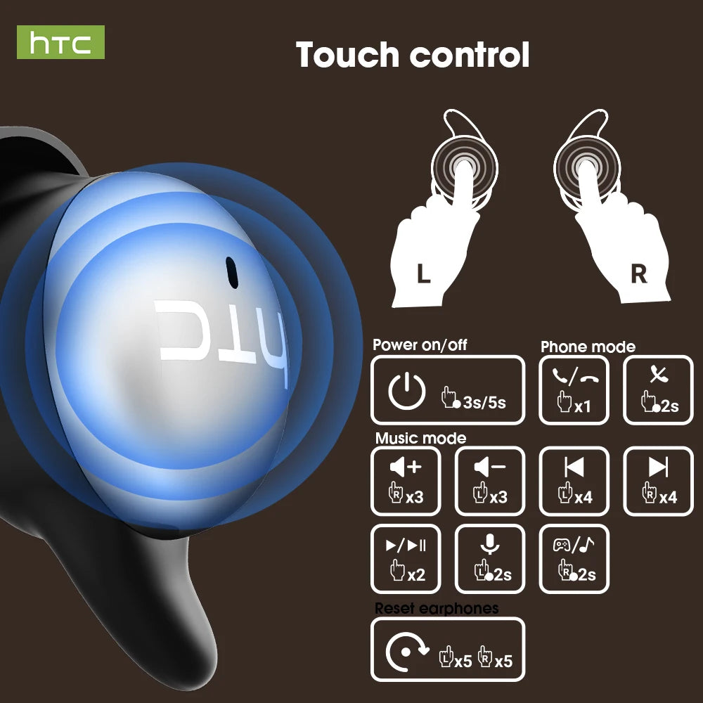 HTC NE90 Wireless Bluetooth Sleep Headphones Long Battery Sl