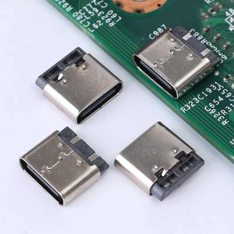 10/5Pcs Type-C 2P Welding USB-C Phone Charging Socket Easy T