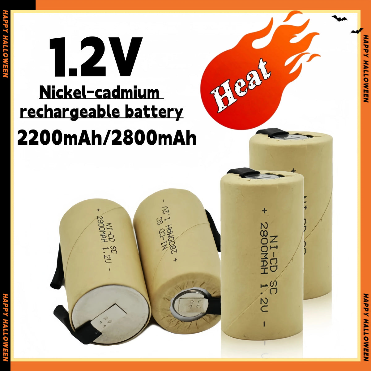 Hot Seller 1.2V 2200mAh/2800mAh Nickel-Cadmium Rechargeable 