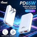 TINSOL 65W Ultra-thin Gallium Nitride Charger USA/EU/Korea/U